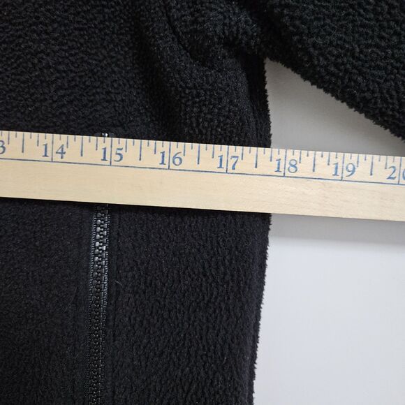 Lands' End Full Zip Polartec Fleece Jacket Women’s XS 4 Petite Black Zip Pockets - Picture 5 of 8
